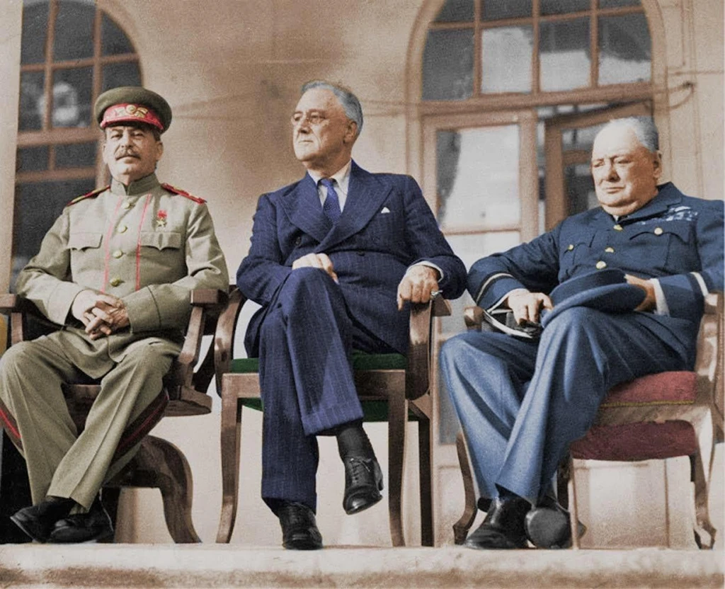 Tehran Conference, November 28 – December 1, 1943 Winston Churchill, Franklin D. Roosevelt, and Joseph Stalin
